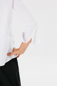 Классическая белая рубашка прямого кроя для повседневной носки FAMA 24042-1 белый - фото 4