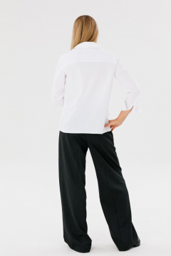 Классическая белая рубашка прямого кроя для повседневной носки FAMA 24042-1 белый - фото 5