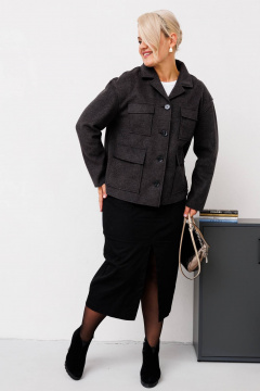 Жакет свободного кроя со спущенным плечом и воротником Runella 1646/1 - фото 5