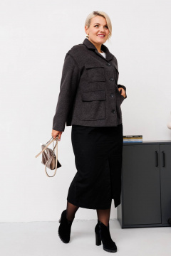 Жакет свободного кроя со спущенным плечом и воротником Runella 1646/1 - фото 2