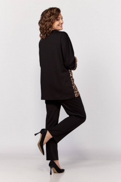 Комплект из жакета и брюк из трикотажа, свободный крой, демисезон Koketka i K 1205 - фото 3