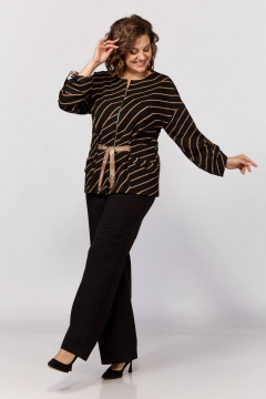 Брюки и кардиган из трикотажа, прямой крой, демисезонный Koketka i K 1201-1 - фото 4