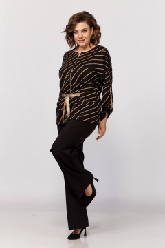 Брюки и кардиган из трикотажа, прямой крой, демисезонный Koketka i K 1201-1 - фото 3