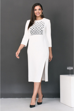 Платье с вышивкой и разрезом, демисезон, на каждый день Lissana 4954 - фото 1