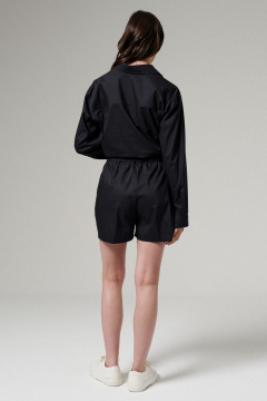 Блуза и шорты из хлопковой ткани для лета Панда 170920w черный - фото 5