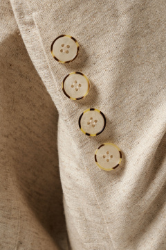 Бежевый жакет из вискозы с рельефными швами для демисезона Панда 179430w бежевый - фото 3