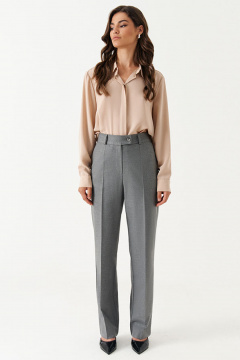 Брюки классического силуэта из поливискозной ткани для делового образа Панда 199063w серый - фото 1