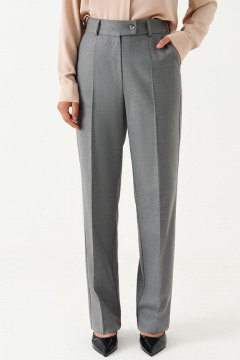 Брюки классического силуэта из поливискозной ткани для делового образа Панда 199063w серый - фото 3