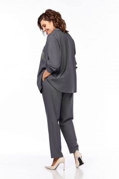 Двухсторонний демисезонный костюм из текстиля с карманами Temper 148 серый - фото 2