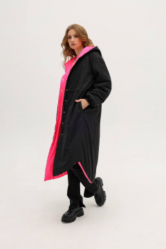 Двухстороннее демисезонное пальто с капюшоном и поясом MASHA SKORINA MS-CPNB-1-001 - фото 1