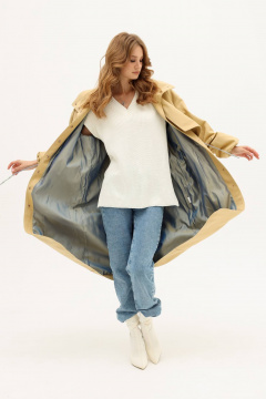 Демисезонный тренч из джинсовой ткани с декором MASHA SKORINA MS-TJ-4-001 - фото 3