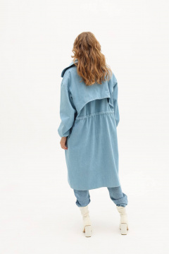 Плащ тренч из хлопкового текстиля с шором и карманами MASHA SKORINA MS-TJ-4-002 - фото 5