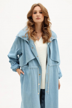 Плащ тренч из хлопкового текстиля с шором и карманами MASHA SKORINA MS-TJ-4-002 - фото 3