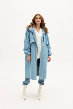 Плащ тренч из хлопкового текстиля с шором и карманами MASHA SKORINA MS-TJ-4-002 - фото 1