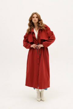 Демисезонный тренч из джинса с воротником и карманами MASHA SKORINA MS-TJ-4-003 - фото 1