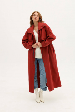 Демисезонный тренч из джинса с воротником и карманами MASHA SKORINA MS-TJ-4-003 - фото 3