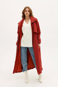 Демисезонный тренч из джинса с воротником и карманами MASHA SKORINA MS-TJ-4-003 - фото 2