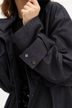 Пальто-тренч из текстиля с двойным воротником и поясом MASHA SKORINA MS-DR-7-001 - фото 4