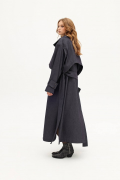 Пальто-тренч из текстиля с двойным воротником и поясом MASHA SKORINA MS-DR-7-001 - фото 3