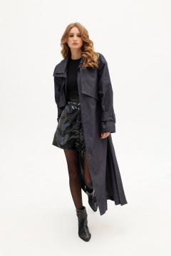 Пальто-тренч из текстиля с двойным воротником и поясом MASHA SKORINA MS-DR-7-001 - фото 2