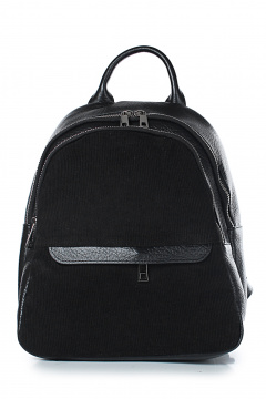 Кожаный рюкзак на одно отделение с карманами Galanteya 1124.24с630к45 черный - фото 2