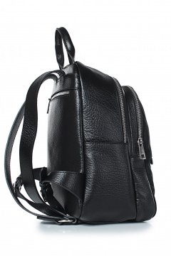 Кожаный рюкзак на одно отделение с карманами Galanteya 1124.24с630к45 черный - фото 4