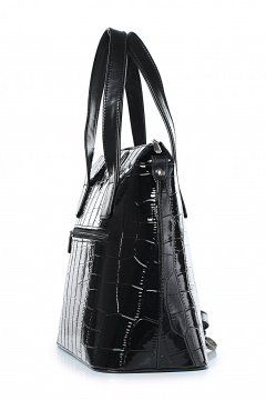 Сумка из экокожи черного цвета с двумя отделениями и съемной ручкой Galanteya 13324.24с626к45 черный - фото 4