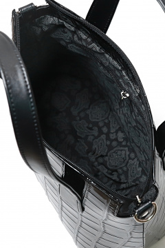 Сумка из экокожи черного цвета с двумя отделениями и съемной ручкой Galanteya 13324.24с626к45 черный - фото 5