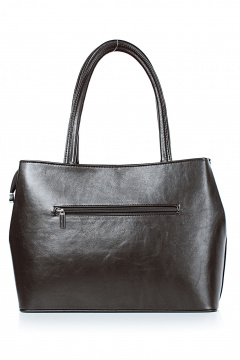 Сумка из экокожи коричневого цвета на каждый день Galanteya 13624.24с620к45 кор.т/коричн - фото 3