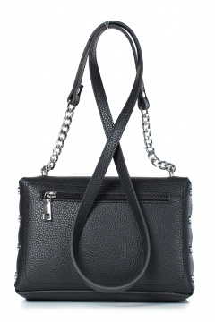 Экокожаная сумка на одно отделение с клапаном и заклепками Galanteya 25223.23с1202к45 черный - фото 3