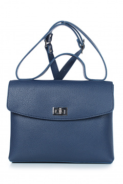 Экокожаная сумка на два отделения с регулируемым ремнем Galanteya 34623.24с76к45 синий_т. - фото 2