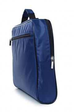 Синяя текстильная папка с застежкой и шелкографией Galanteya 35907.24с463к45 синий_т. - фото 4