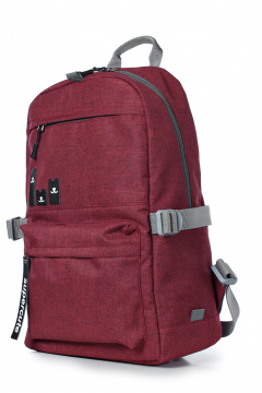 Рюкзак на каждый день с объемными карманами и застежкой Galanteya 36122.23с399к45 бордо/черный - фото 1