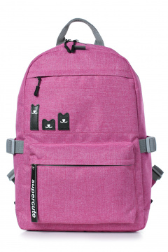 Рюкзак на каждый день с объемными карманами из текстиля Galanteya 36122.23с399к45 розов/черный - фото 2