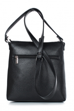 Экокожа мультиколорная сумка с карманами и ремнем Galanteya 36423.23с1380к45 черный/кофейн - фото 3