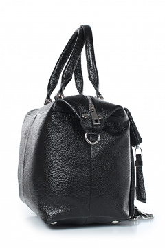 Кожаная сумка с объемным карманом и ремнем на каждый день Galanteya 37723.23с1383к45 черный - фото 4