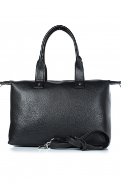 Экокожа сумка на каждый день с ремнем и ручками Galanteya 38223.23с1047к45 черный - фото 2