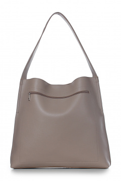 Бежевая кожаная сумка с клапаном и карманом Galanteya 39823.24с133к45 бежевый_св. - фото 3