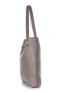 Бежевая кожаная сумка с клапаном и карманом Galanteya 39823.24с133к45 бежевый_св. - фото 4