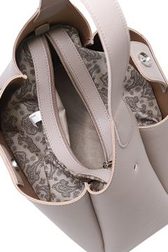 Бежевая сумка из экокожи с клапаном Galanteya 39923.24с480к45 бежевый_св. - фото 5