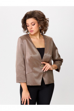 Классический жакет из текстиля полуприлегающего силуэта Zlata 4425 желтый - фото 5