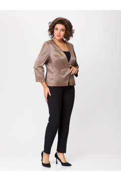 Классический жакет из текстиля полуприлегающего силуэта Zlata 4425 желтый - фото 2