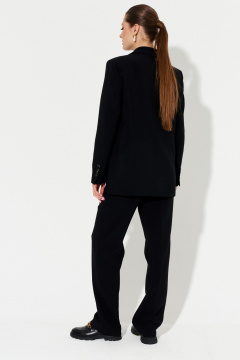 Жакет демисезонный прямой из текстиля для делового образа Ketty K-19730 черный - фото 4