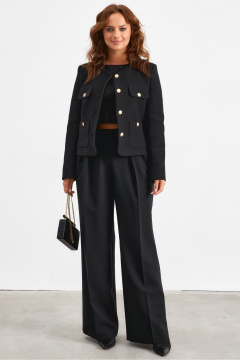 Черные деловые брюки из костюмной ткани с стрелками Avord V3144 черный - фото 2