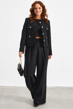 Черные деловые брюки из костюмной ткани с стрелками Avord V3144 черный - фото 1