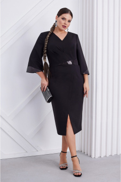 Демисезонное нарядное платье асимметричный крой пайетки Lissana 4983 - фото 4