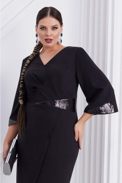 Демисезонное нарядное платье асимметричный крой пайетки Lissana 4983 - фото 3