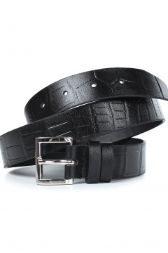 Ремень из натуральной кожи, черный, 80 см, классический стиль Galanteya 46622.23с158к45 1р черный - фото 1