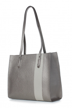 Сумка из экокожи, черная, на плечо, с карманом, застежка-молния Galanteya 46923.24с149к45 платин/бежев - фото 1