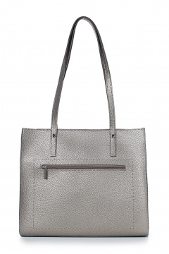 Сумка из экокожи, черная, на плечо, с карманом, застежка-молния Galanteya 46923.24с149к45 платин/бежев - фото 3